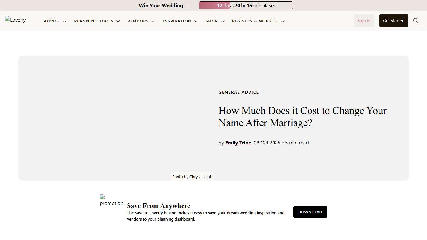 How Much Does it Cost to Change Your Name After Marriage?